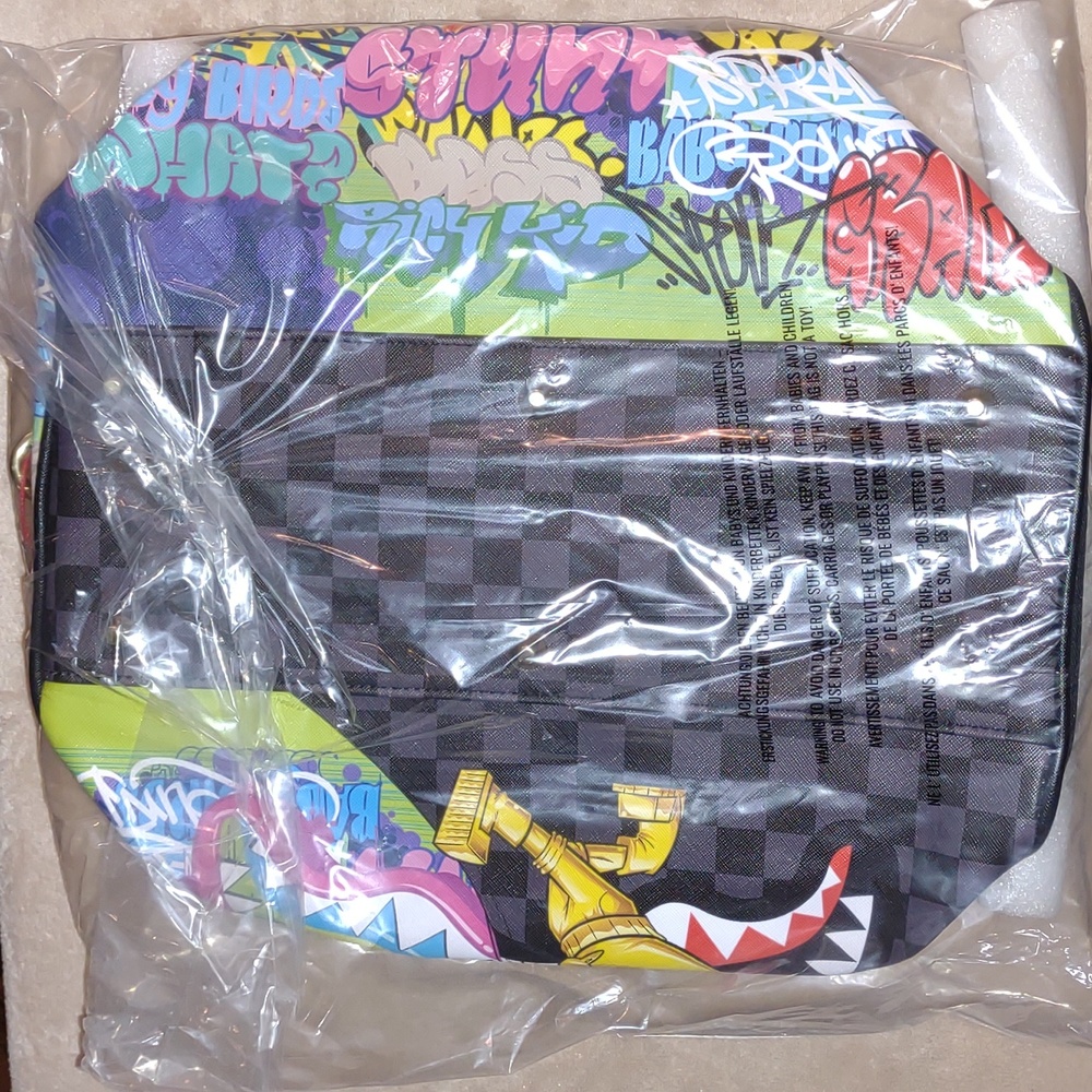 SPRAYGROUND💫 Astromane Shark in Space Mini Duffle Alien invaders , - Picture 10 of 10
